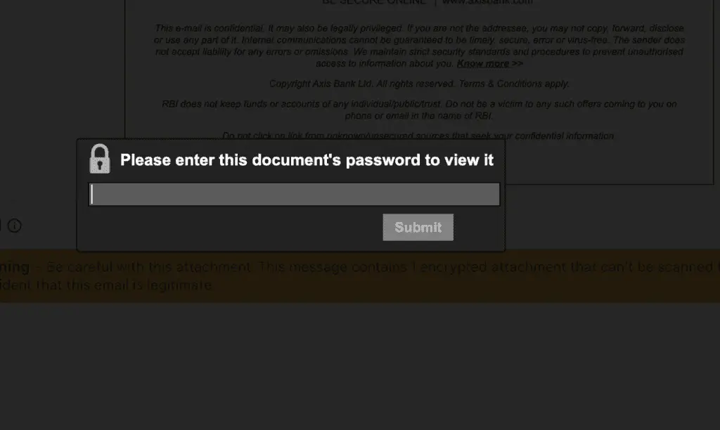 password prompt